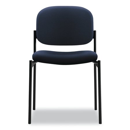 Hon Basyx Navy Stacking Guest Chair, 21" L 32-3/4" H, Armless, Fabric Seat, Scatter Series VL606VA90